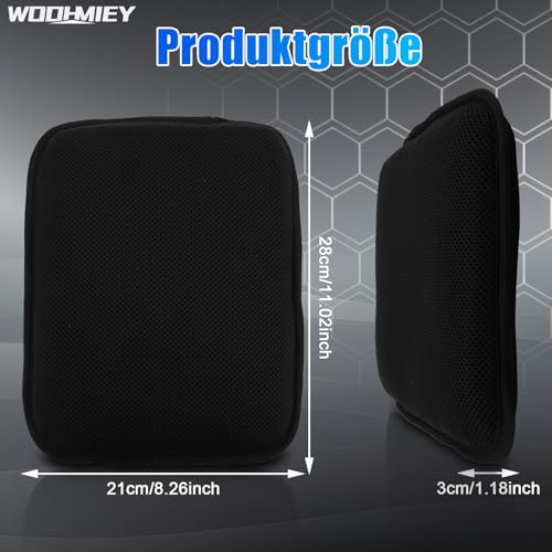 WODHMIEY Motorradkissen, Stoßdämpfendes Motorradkissen, Hohlstruktur, Atmungsaktivem Netzbezug, Elastischem Gel, Druckentlastung, Hochwertigem TPE, 21x28 cm, Geeignet Für Roller,