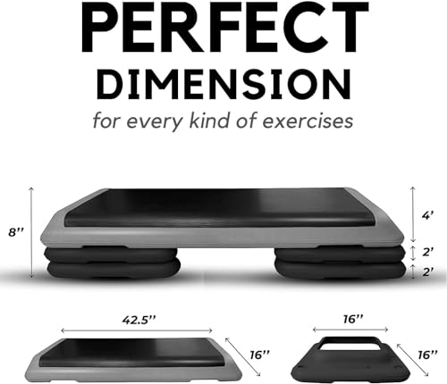 image for Yes4All Adjustable Workout Aerobic Exercise Step Platform Health Club 