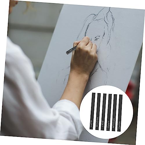 Set 6 Carboncini Da Disegno - Morbidi, Medi E Duri Per Schizzi, Ombreggiature E Tecniche Artistiche - Ideale Per Principianti E Artisti - Foto 12