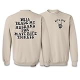 Husband for Matt Rife Front and Back Print Sweatshirt Unisex 2X-Large Sand