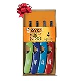 BIC Multi-Purpose Lighters, Reliable and Safe Candle Lighter, Assorted Colors, 4-Pack (Colors May Vary)