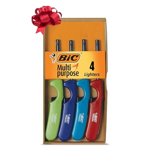 BIC Multi-Purpose Lighters, Reliable and Safe Candle Lighter, Assorted Colors,