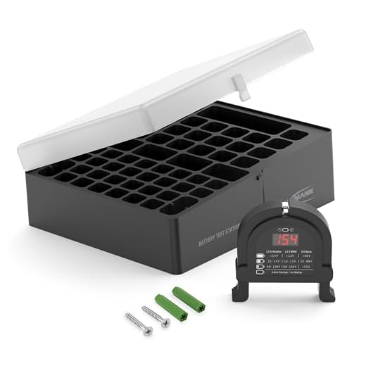 ANSMANN Batteriebox für AAA Micro, AA Mignon & 9V Block Akkus und Batterien - Praktische Akkubox zum Schutz & Transport für 48 Accus - Batterie Box & Akku Box zur Aufbewahrung