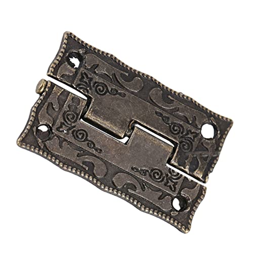 Natudeco 10 Stück Scharniere, Antik Schrank Schmuckschatulle Scharnier Holzkiste Schranktür Dekoratives Scharnier Schmuckschatulle Möbelbeschläge 0°-270°
