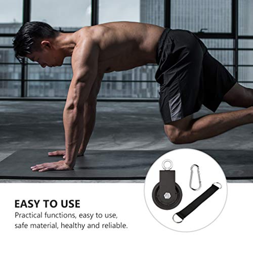 BESPORTBLE, 1 conjunto de polia de fitness, sistema de polia de ajuste com rotação de 360 graus, rod