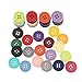 1Inch (25mm) Sewing Flatback Resin Buttons for DIY Craft 15 Colors Multi Pack of 90 with Box (Each Color 6 pcs) Leekayer