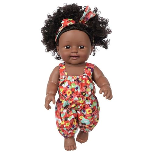 Joygoodta Black Baby Dolls Black Baby Dolls 12 Vinyl Soft & Safe Realistic Doll African Curls Reborn for Boys Girls Style 2