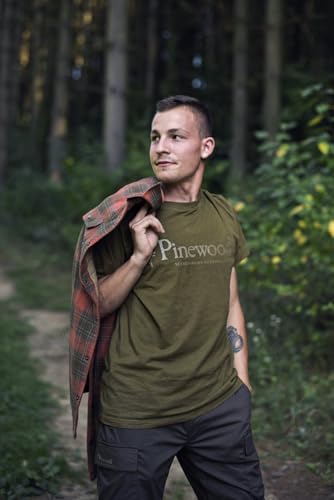 PINEWOOD Herren Outdoor Life T-Shirt, Oliv, 3XL