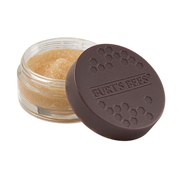 Burts-Bees-100-Natural-Conditioning-Lip-Scrub-with-Exfoliating-Honey-Crystals-Yellow-Brown-025-Oz Burt's Bees Conditioning Honey Lip Scrub, Exfoliates & Conditions Dry Lips, with Honey Crystals, Use with Overnight Intense Lip Treatment, Natural Origin Lip Care, 0.25 oz.