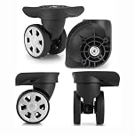 Volein 2 Pairs Suitcase Wheels Replacement Luggage Wheels for DIY Repair Spare Suitcase Casters with 4 Screw Holes(V045)
