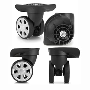 Volein 2 Pair Kofferrollen Ersatzrollen für Koffer Koffer Ersatzrollen mit 4 Schraublöchern(V045,2 Pair)