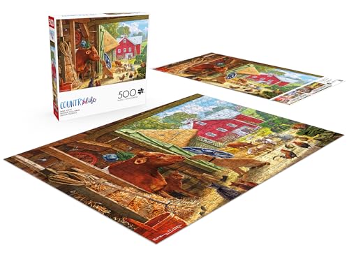 Rompecabezas Buffalo Games - Escena Rural - 500 piezas para adultos | Arte de Steve Crisp, fabricado en EE.UU., tablero reciclado, incluye póster, tamaño final 21,25 x 15 pulgadas, arte enmarcable y apto para regalo miniatura 4