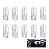 10 Packs 501 W5W Bulbs T10 Car Light Halogen, Enhanced Interior & Exterior Car Lighting, 12V 5W Ultra Bright, Universal Compatibility for Sidelights, License Plate, Reverse Parking, Dashboard Lamp