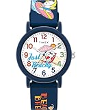 Timex Unisex Peanuts Just Beachy 36mm Watch - Blue Strap White Dial Blue Case