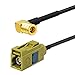 Eightwood Satellite Radio Antenna Adapter Fakra K Curry Female to SMB Female Extension Cable 20" for Sirius XM Car Vehicle Radio Stereo Receiver Tuner