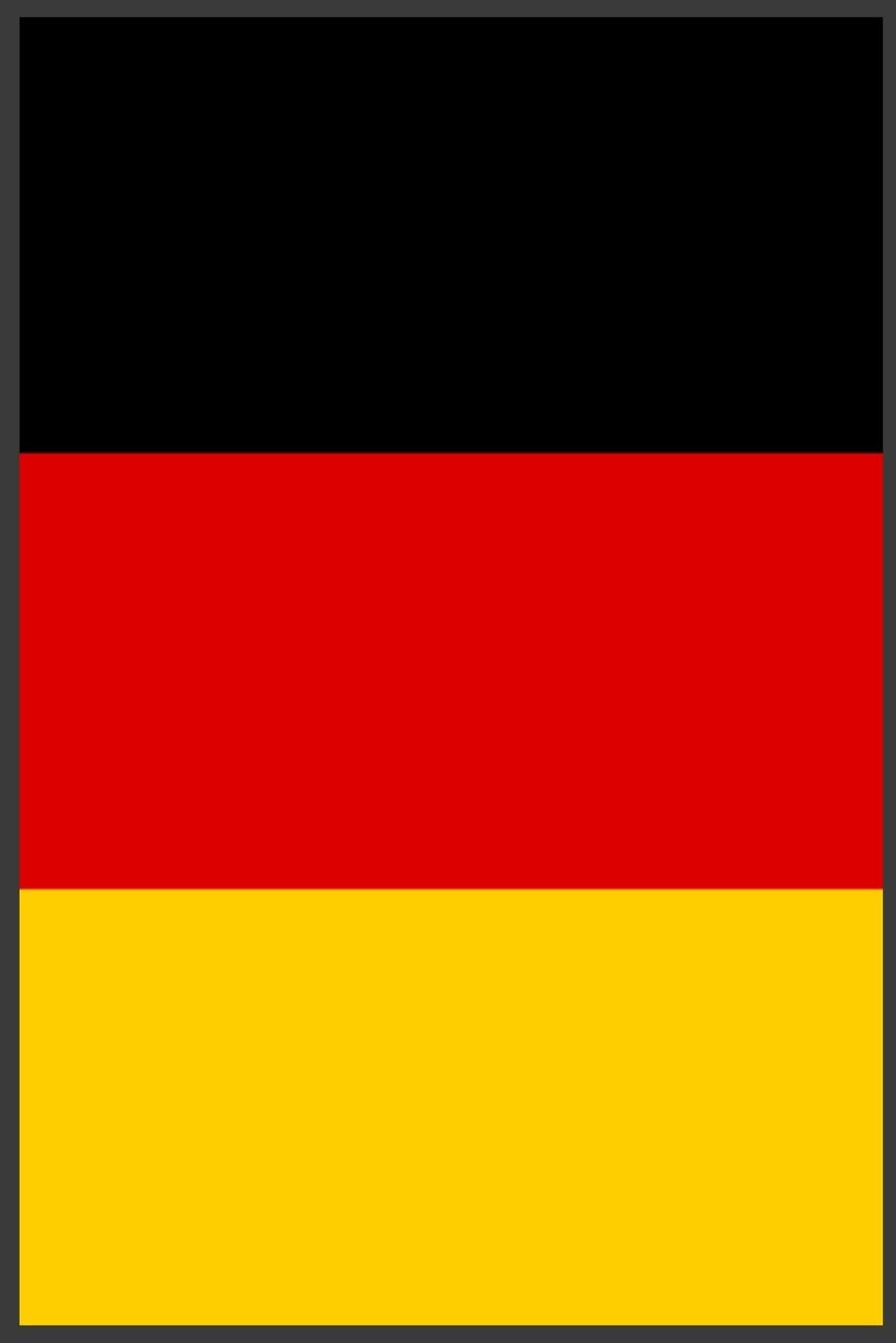 German Flag Notebook : Notizbuch mit deutscher Flagge : 6:9 : 100 pages: Notebook