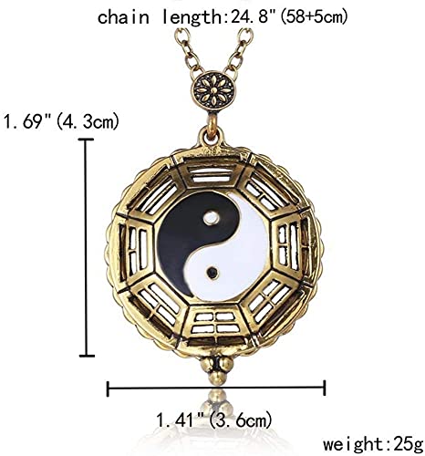 Collier loupe 5X pendentif rétro doré avec longue chaîne de pull pour lecture - 7