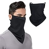 TALONITE Cooling Neck Gaiter With Ear Loops, Sun Mask Protection, Bandana Face Mask for Summer Cycling Fishing