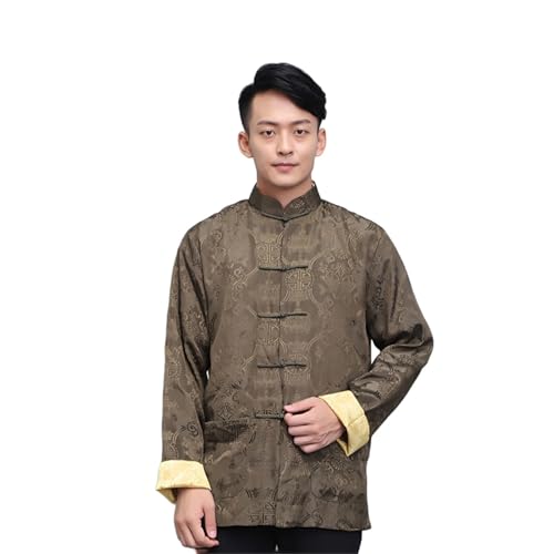 Costume style chinois homme vêtement de spectacle réversible manches longues pour hôte de fête