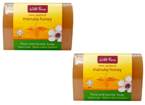 Wild Ferns Manuka Honey Pure and Gentle Soap 100g/3.52oz 2 Pack