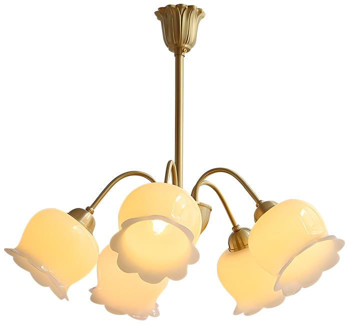 Lustre Spoutnik au motif floral poétique pour une ambiance douce