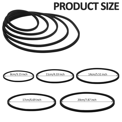 Image of 5 PCS Aquarium Feeding Ring Floating Feeder Ring Floating Plant Corral Aquarium Floatings Plant Rings Fish Feeder Rings for Fish Tank 5 Sizes Round Plants Corral for Keeping Plants in Place (Black)
