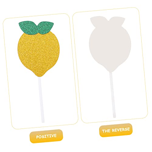 HEASOME 24 Pçs Cupcake Toppers De Bolo De Limão Decoração De Bebê Decorações De Verão Toppers De Bol