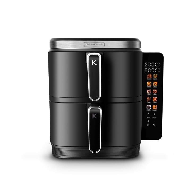 Kitchencook - Airflow12 Led - Friteuse à Air Verticale 12l - 10 Programmes - Panneau Tactile Led - 2800w