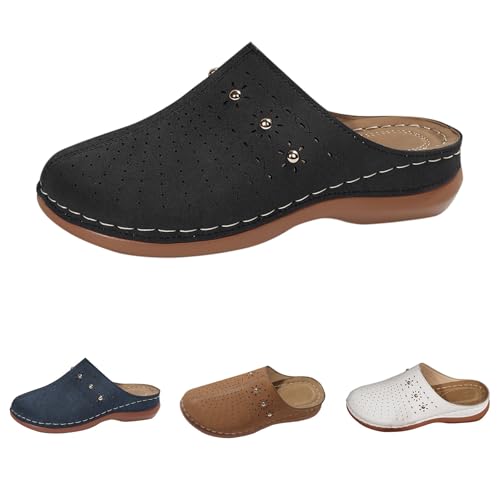 Clogs for Women Close Toe Slingback Wedge Sandals Summer Slip On Orthopedic Sandals with Arch Support Comfortable Wide Width Mules2