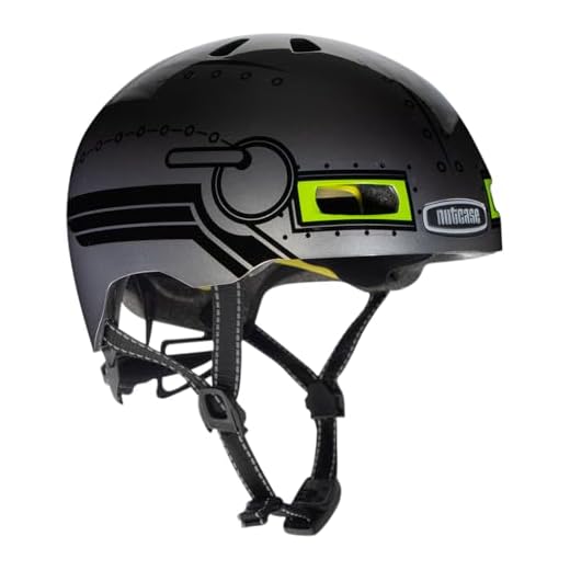 Nutcase Kinder Fahrradhelm Little Nutty Gloss, Robo Boy, 48-52 cm, 10001
