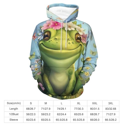 Pullover fleur grenouille papillon sweat à capuche manches longues S - 3