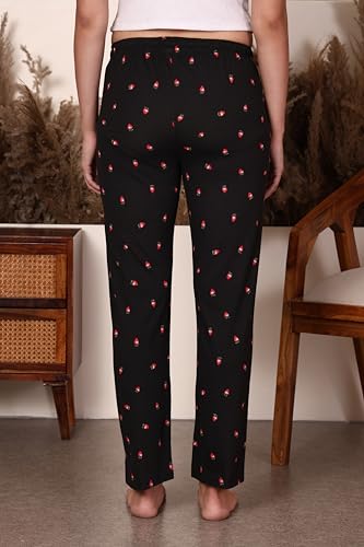 Image of KSHS Women Cotton Pajama Printed Relax Fit Lower | Soft Breathable Night Wear Pajama for Women | Casual Lounge Wear Cotton Bottom for Comfort Fit Daily Wear