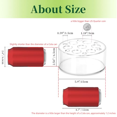 Hewory Acrylic Flower Vases for Centerpieces Round Large Clear Floral Vase with Holes, Short Box Arranger Bulk Low Base Holder for Wedding Birthday Party Events Home Dining Table Decor - Image 4