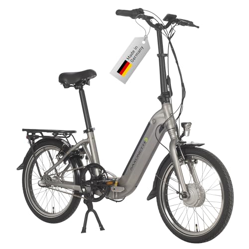 SAXONETTE E Bike Klapprad 20 Zoll mit Rücktrittbremse, E Fahrrad Herren...