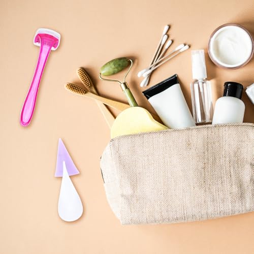 Beavorty Maquinilla de Afeitar para Vello Corporal Femenina, Recortadora de Bikini Triangular Roja, Compacto y Portátil para Depilación Precisa de Zonas Íntimas, 1 Juego Color Aleatorio - imagen 4