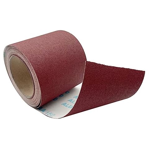 150 Grit Sandpaper Roll 4.5'' Wide 10Yard (= 71Pcs 1/4 Sheet Sandpaper) Abrasive Emery Cloth Sand Paper Roll for Dry Wet Sanding Polishing Wood Metal Glass Automotive Furniture PVC Primers (150 Grit) Cover