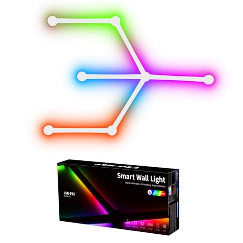 TOHETO RGB Wall Light, LED DIY Geometry Splicing Gaming Lights
