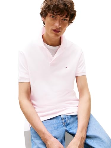 Image of Tommy Hilfiger Mens Short Sleeve Casual Polo Shirts in Regular Fit with Liquid Cotton