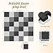 36Pcs Baby Play Mat for Floor, Foam Floor Tiles for Kids with Interlocking, Squares Foam Puzzle Carpet for Playroom,Crawling Rug for Babies 6-12 Months,Toddlers,11.8*11.8*0.6In Each,Grey White Black