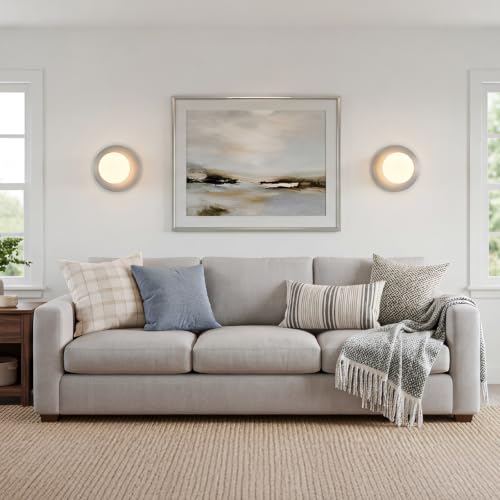 Image of Mid-Century Wall Sconces Ceiling Light Fixture,Nickel 2 Pack