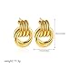 Trendy Chunky Knot Earrings for Women Gold Geometric Big Earrings Elegant Statement Lightweight Hypoallergenic Dangle Drop Fashion Jewelry