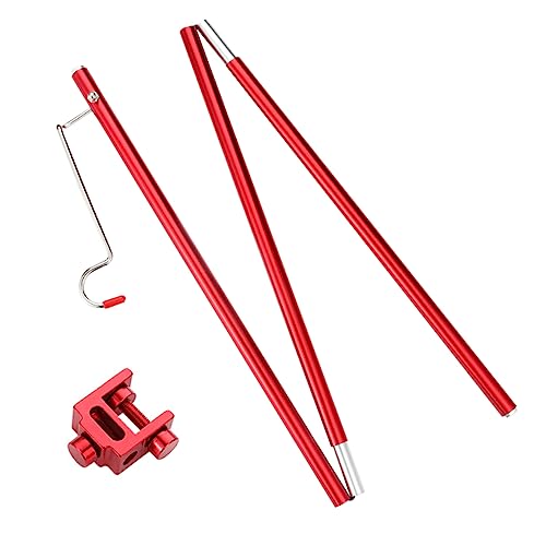 GRIRIW Portable Lightweight Outdoor Camping Folding Light Pole Stand for Table Lanterns Aluminum Alloy Lamp Holder for Hiking Picnics and Beach Use
