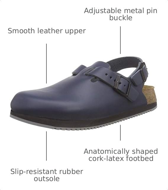 Image of Birkenstock Women's Tokio Super Grip Leather Clogs