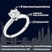 Gem Stone King 14K White Gold White Moissanite Solitaire Engagement Ring For Women | 0.80 Cttw | Round 6MM | Gold Ring For Women | Wedding Engagement Anniversary Promise Ring For Women | Size 6