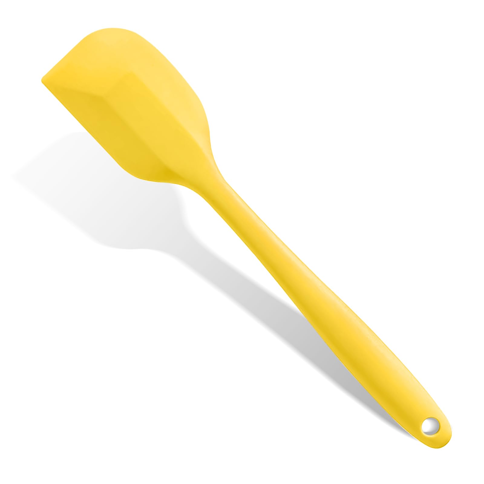 Espátula de goma amarilla para uso en cocina, espátulas de silicona de 10.8 pulgadas para cocinar, resistente al calor, espátula de cocina pequeña flexible para utensilios de cocina antiadherentes
