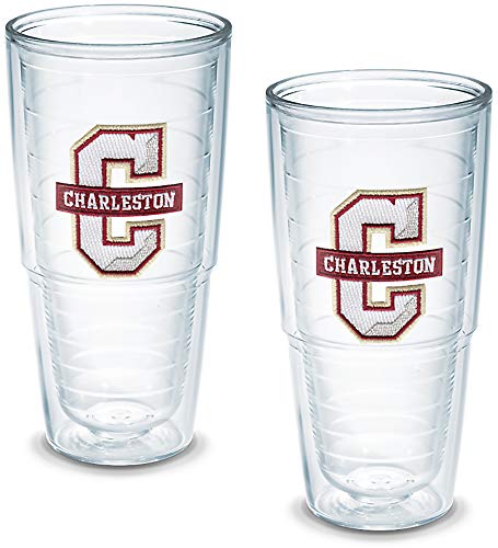 Tervis Charleston College Emblem Tumbler, Set of 2, 24 oz, Clear