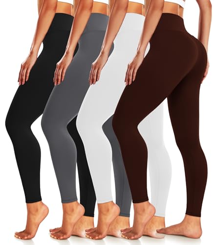 Image of MOREFEEL 3 Pack 8 inch High Waisted Biker Shorts for Women, Casual Summer Knee Length Tummy Control Running Athletic Yoga Shorts