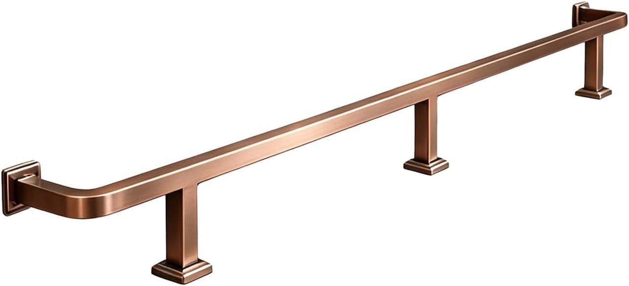 KJoBDwz Bar Foot Rail Bar Foot Rail Kit, 3.28~15.75ft Foot Railing for Bar Indoor & Outdoor Rails Bracket for Restaurant Kitchen Cafe Library(Rose Gold,2.0M/6.56FT)
