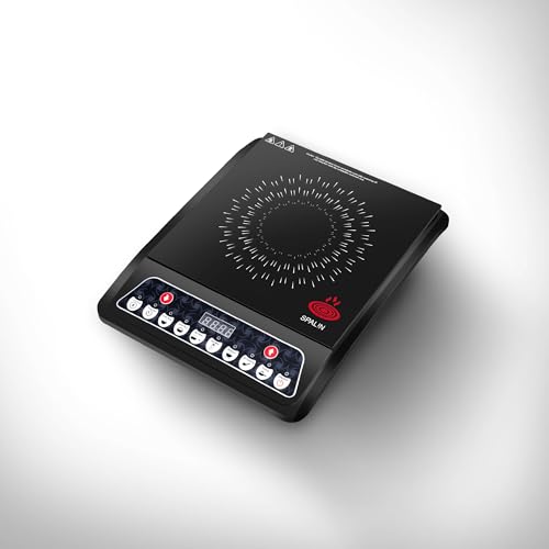 Image of A8 Induction Cooktop 2000W | Crystal Glass Top | Touch Control Panel | 5 Preset Cooking Modes | Fast Heating & Energy Efficient | (Black, Induction Touch Control Panel)