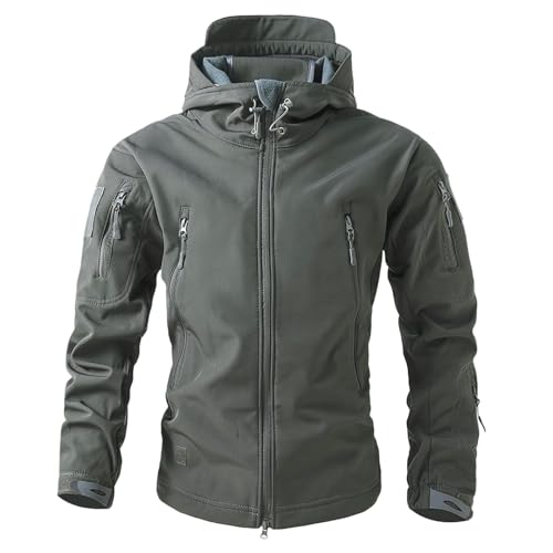 Chaqueta de entretiempo para hombre, otoño con cremallera, chaqueta de piloto, chaqueta casual con bolsillos, corte regular, chaqueta universitaria, chaqueta cortavientos, chaqueta de bombero
